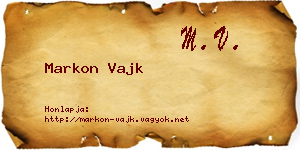 Markon Vajk névjegykártya